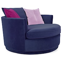 Contemporary 46" Swivel Accent Chair