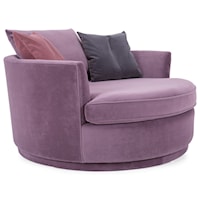 Contemporary 59" Swivel Accent Chair