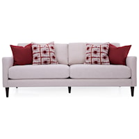 Contemporary Sofa with Exposed Wood Legs