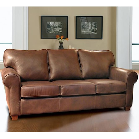Upholstered Sofa with Rolled Arms 