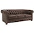 Decor-Rest 3230  Traditional Styled Tuxedo Sofa with Deep Tufted Seat Back and Rolled Arms