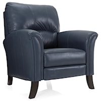 Transitional Push Back Chair with Tapered Arms