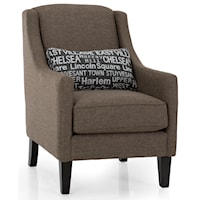 Customizable Upholstered Chair with Kidney Pillow