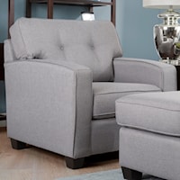 Casual Chair with Button Tufted Seat Back