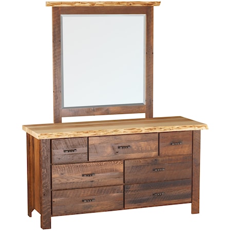 7 Drawer Dresser & Mirror
