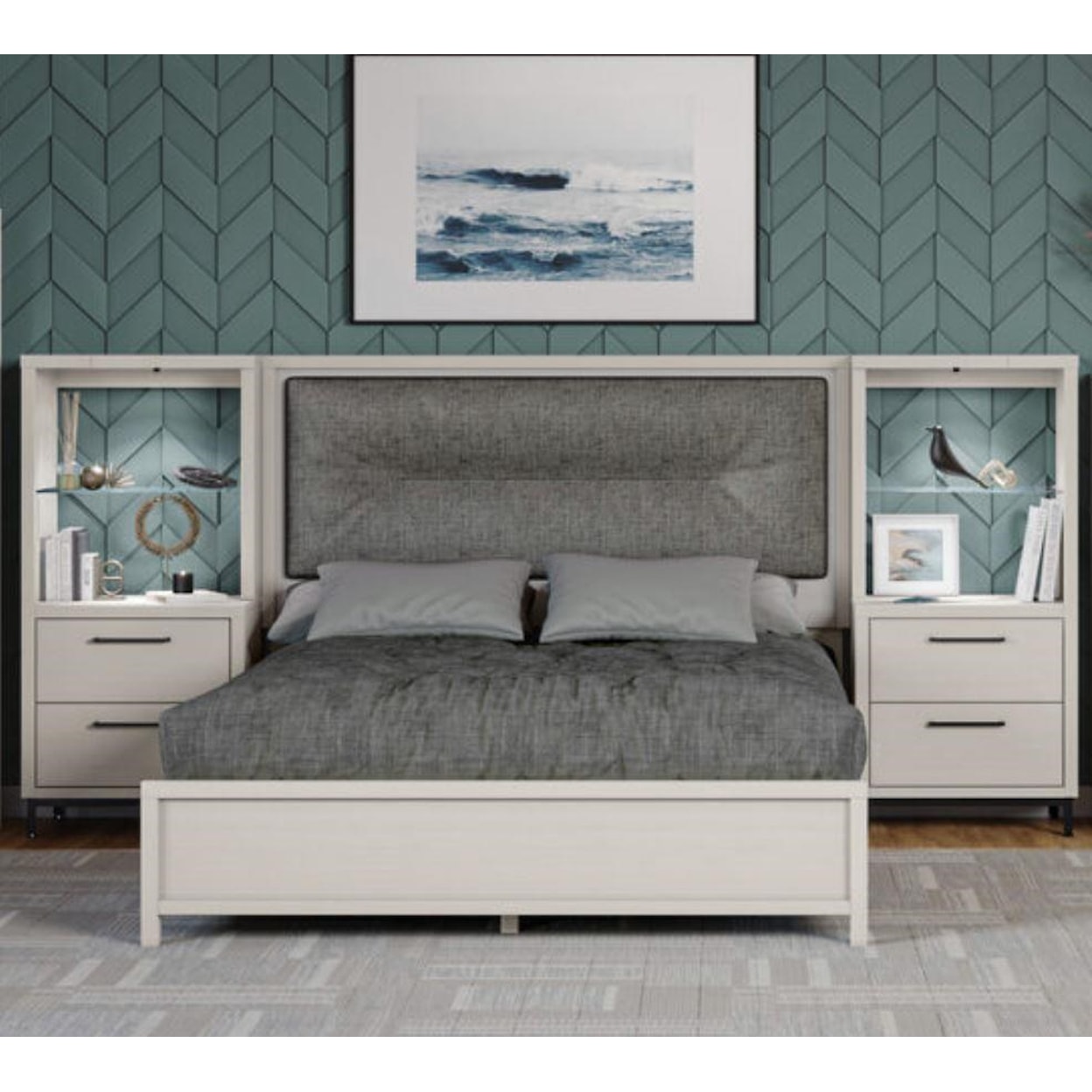 Defehr Glacier 4 Piece Queen Panel Bedroom Set