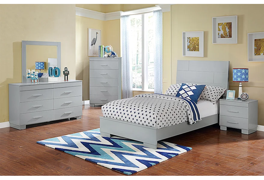 Adler 5pc Twin Bedroom Group by Exclusive at Del Sol Furniture