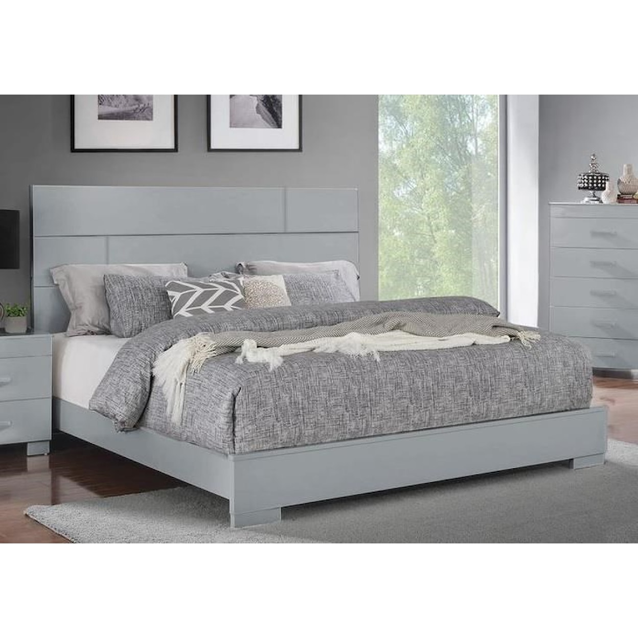 Exclusive Adler Queen Bed Grey