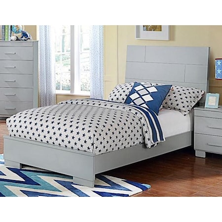 Twin Bed Grey