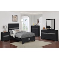 5pc Twin Bedroom Group Graphite