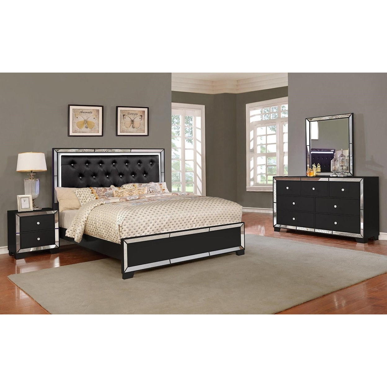 Exclusive Nella 4pc Queen Bedroom Group