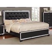 Queen Bed Black w Led