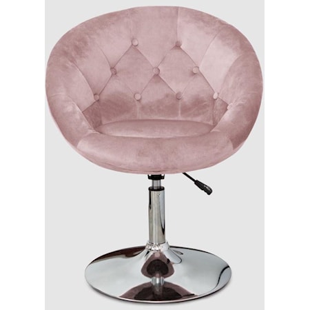 Round Tufted Vanity Chair