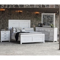 East King Bed Dresser and 1 Nightstand