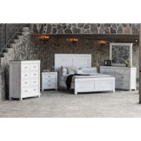 East King Bed Dresser Mirror Nightstand and Chest