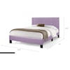 Exclusive Reina Full Upholstered Bed Purple