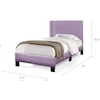 Exclusive Reina Twin  Upholstered Bed Purple