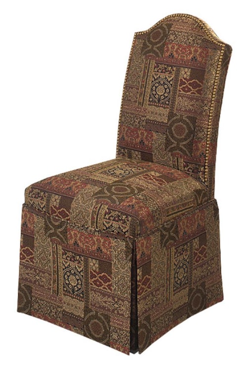 Chandler Nail Head Trim Skirted Side Chair
