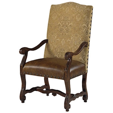 Luxemberg Overscaled Carved Arm Chairs