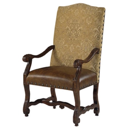 Luxemberg Overscaled Carved Arm Chairs