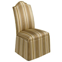 Georgetown Overscaled Nail Head Trim Skirted Side Chair