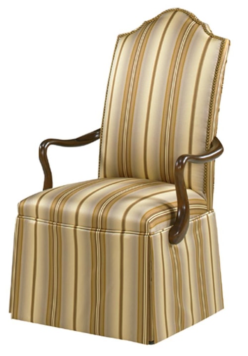 Georgetown Overscaled Nail head Trim Skirted Arm Chair