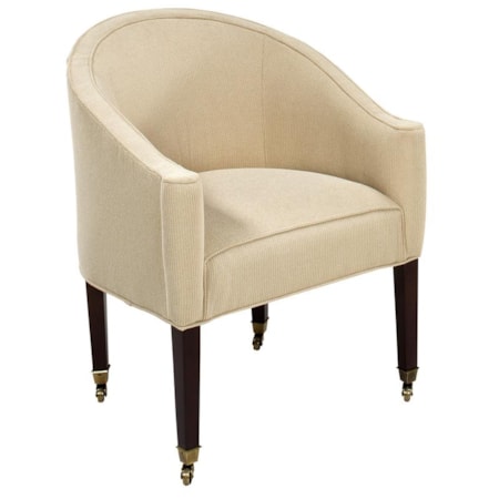 Compton Tub Chair with Cap Casters