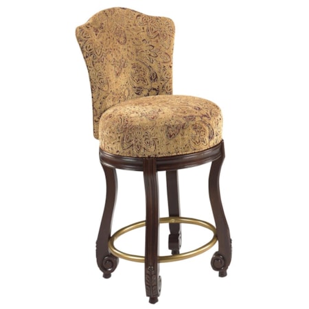 Calais Carved Swivel Dining Stool