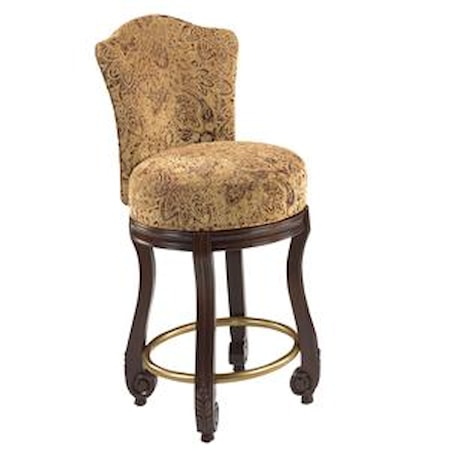 Calais Carved Swivel Dining Stool