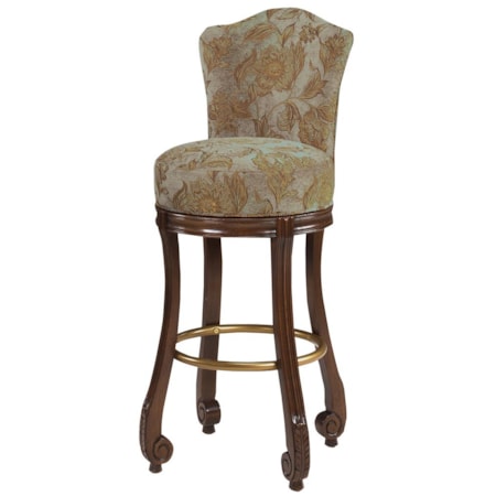 Calais Carved Swivel Dining Stool