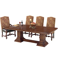 Wellington Rectangular Reclaimed Double Pedestal Wood Table 