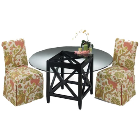 Cameron Table with Glass Top