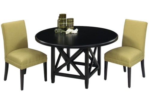 Cameron Wood Pedestal  'X' Base with Wood Veneer Top