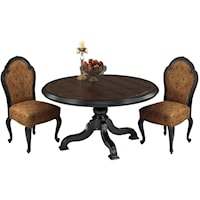 Hampshire Tooled Veneer Top Table 60 Inch Round