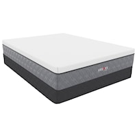 Twin 11" Medium Plush Hybrid Bed-in-a-Box Mattress and 9" Geneva Black Foundation