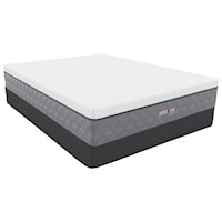 Cal King 11" Medium Plush Hybrid Bed-in-a-Box Mattress and 9" Geneva Black Foundation
