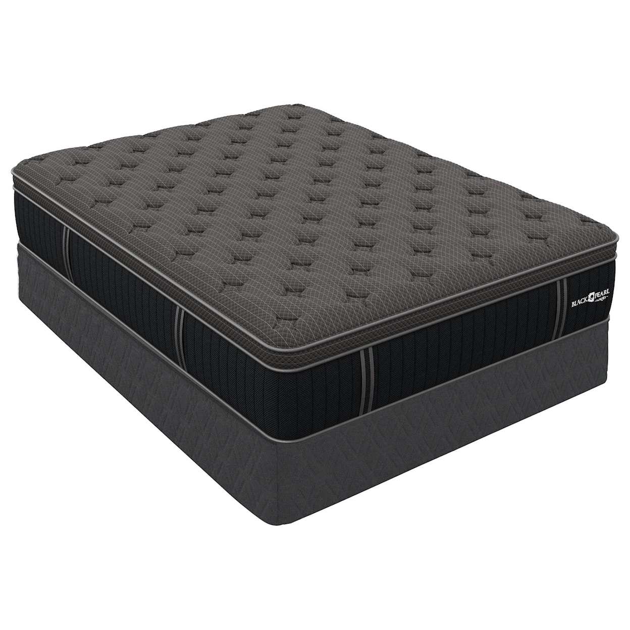 Sleep Shop Mattress Black Pearl Firm ET Cal King 15" Firm ET Mattress Set