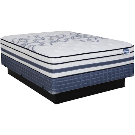 Cal King Med. Firm Euro Top Mattress Set