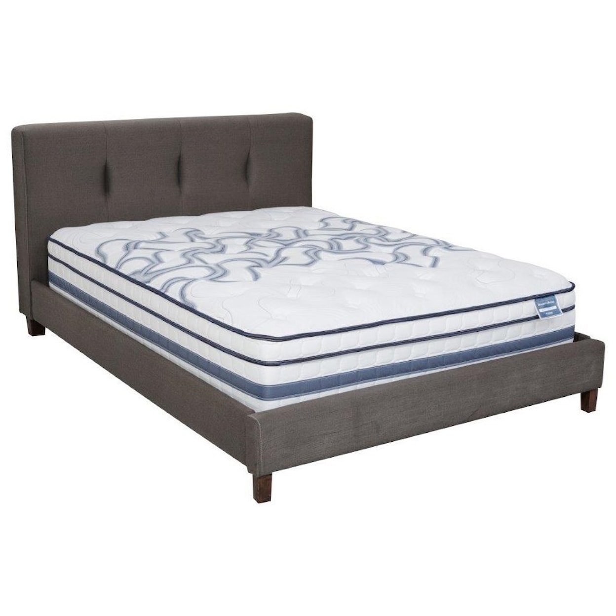 Diamond Mattress Dream Holiday Euro Top Queen Med. Firm Low Profile Mattress Set