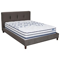 Full Plush Pillow Top Mattress and Low Profile Foundation