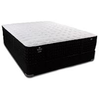 Full Firm Pocketed Coil Tight Top Mattress and 9" Geneva Black Foundation