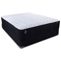 Twin Extra Long Medium Tight Top Pocketed Coil Mattress and 9" Geneva Black Foundation