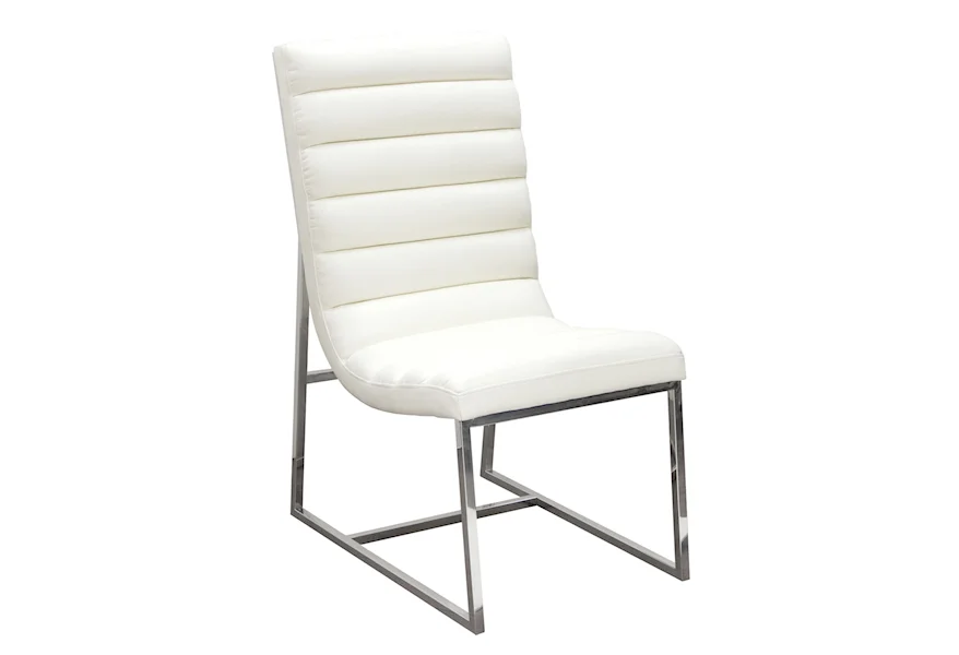 Bardot White Set of Two Dining Side Chairs by Diamond Sofa at Red Knot