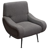 Contemporary Accent Chair in Boucle Textured Fabric