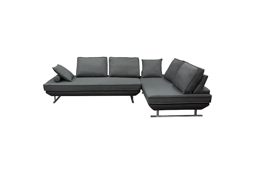 Dolce Lounger Sectional by Diamond Sofa at HomeWorld Furniture