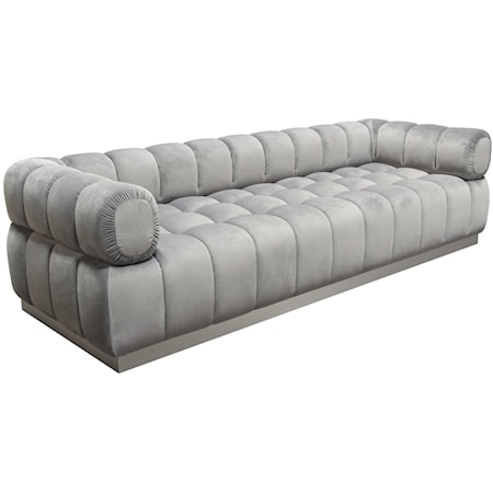 Low Profile Velvet Sofa