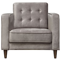 Contemporary Button Tufted Accent Chair