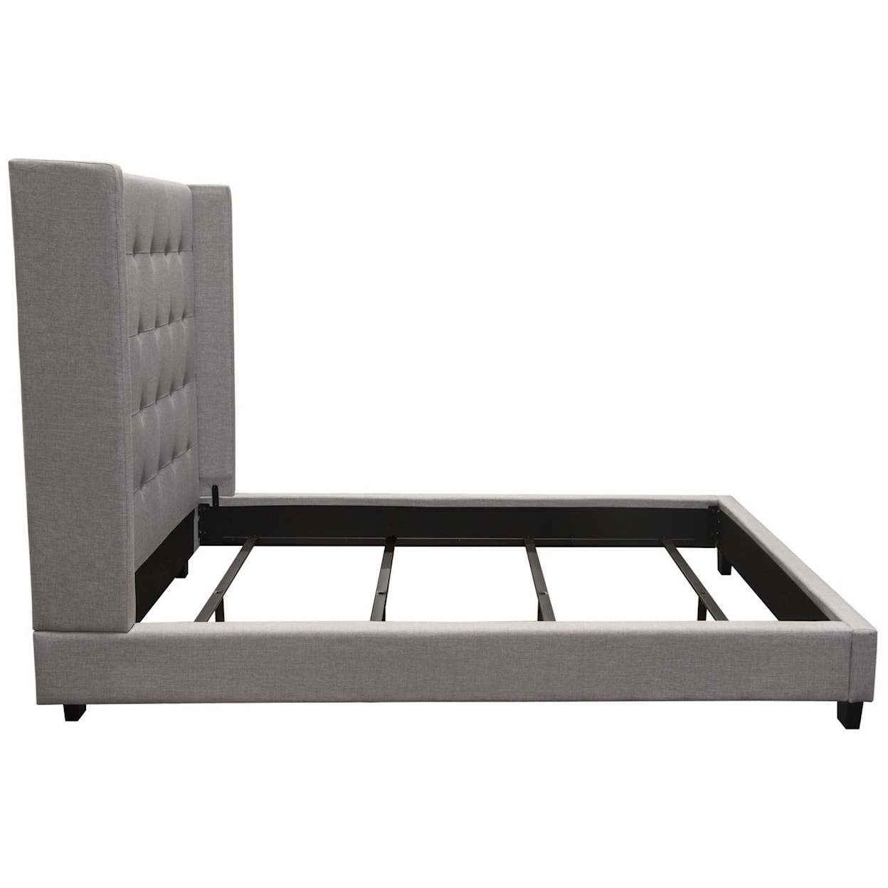 Diamond Sofa Furniture Madison Ave Queen Tufted Wing Bed