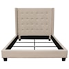 Diamond Sofa Furniture Madison Ave Queen Tufted Wing Bed