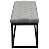 Diamond Sofa Furniture Mateo Black Powder Coat Metal Small Bench